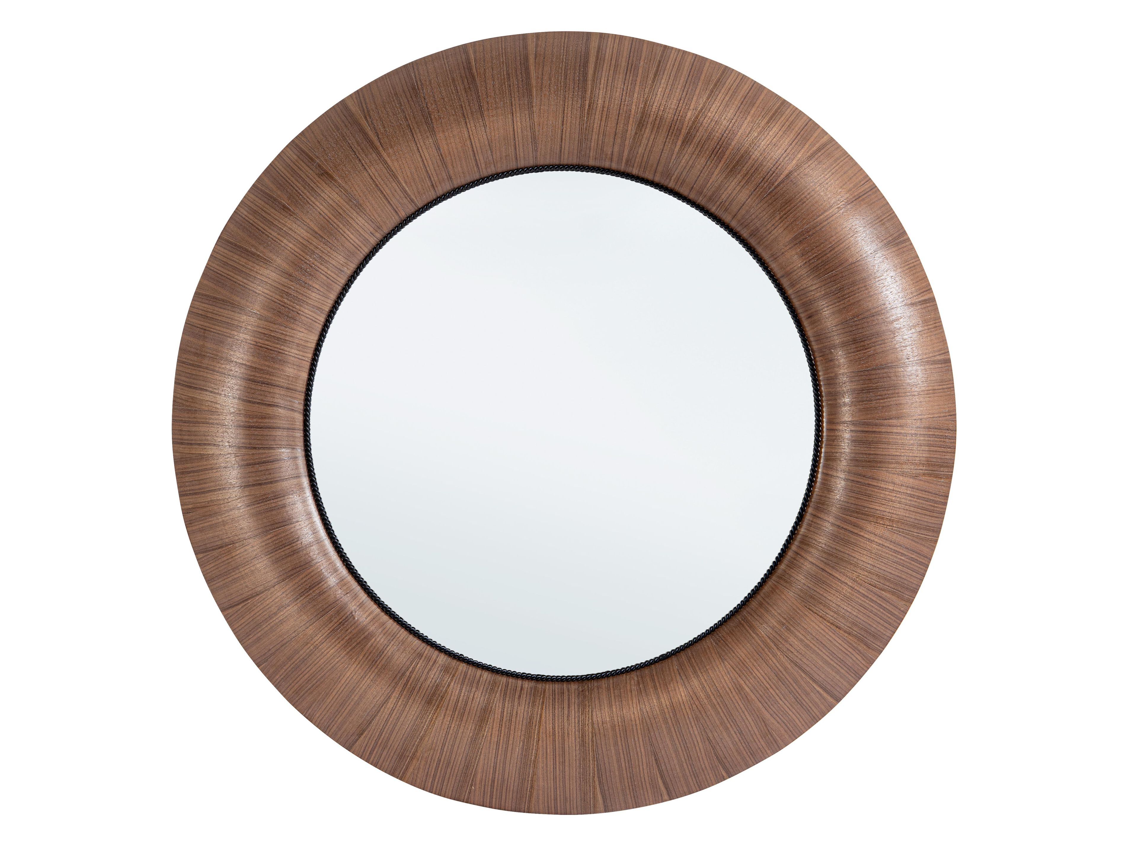 Круглое зеркало грецкого ореха с рамкой стены BIZZOTTO BUGLOSS D112 ARCH-00103435