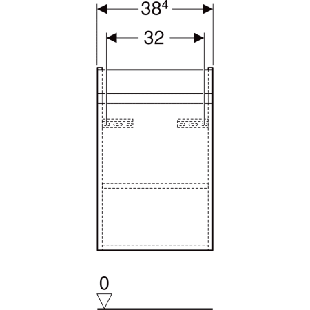 501.902.JK.1 Шкафчик для раковины Geberit Renova Plan, с одной дверью Geberit  - Вид №15