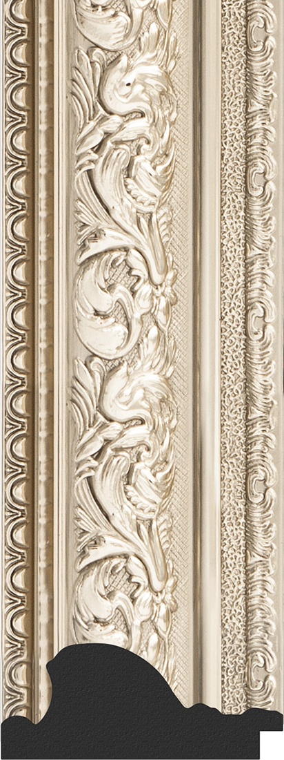 BY 3634 Зеркало с фацетом в багетной раме - виньетка серебро 109 mm EVOFORM Exclusive - Вид №3