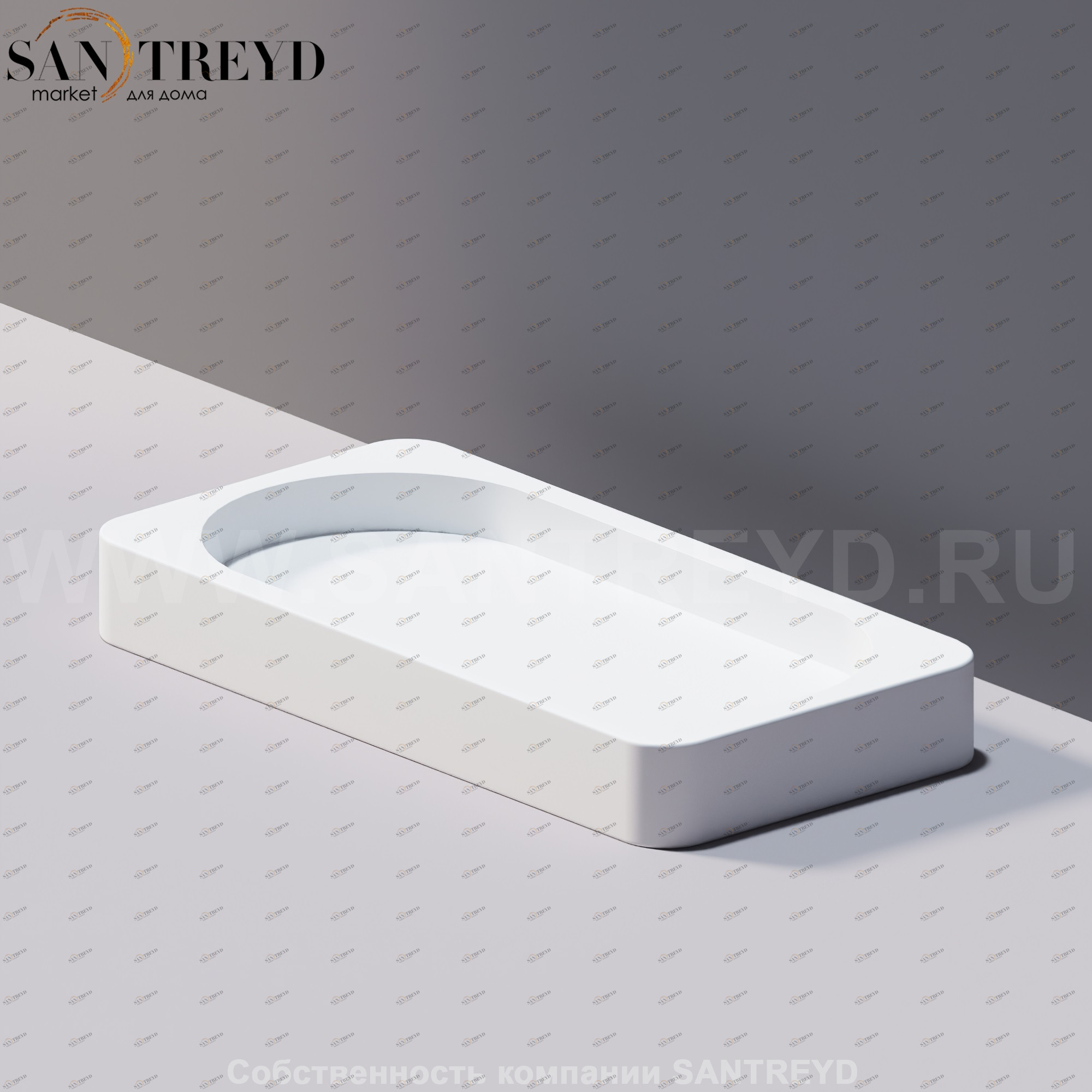 Agape SURF Мыльница белая ACOM634Z