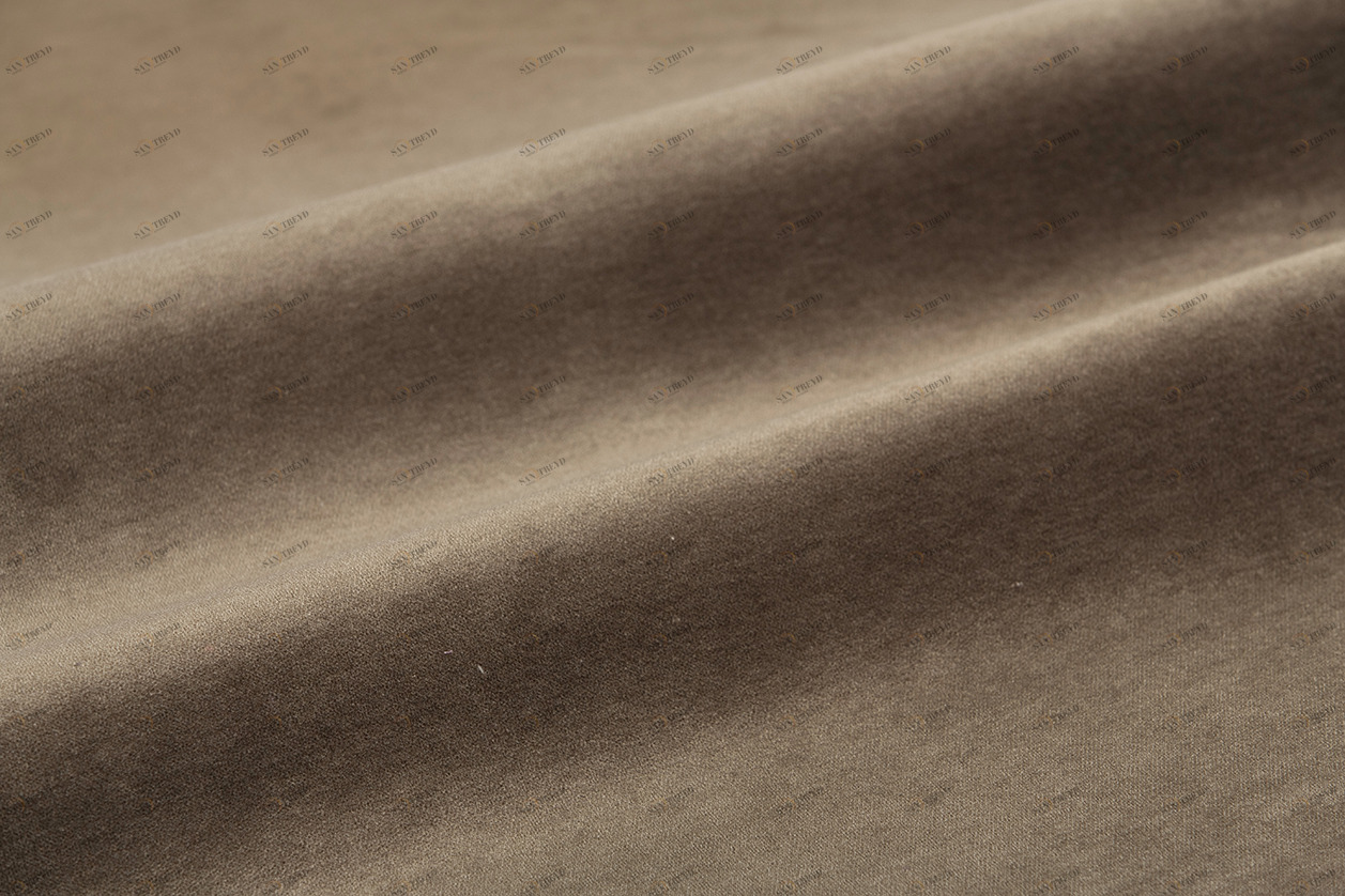 COLORISTICA Ткань мебельная  Велюр  Swiss velvet Коричневый Swiss velvet col.09