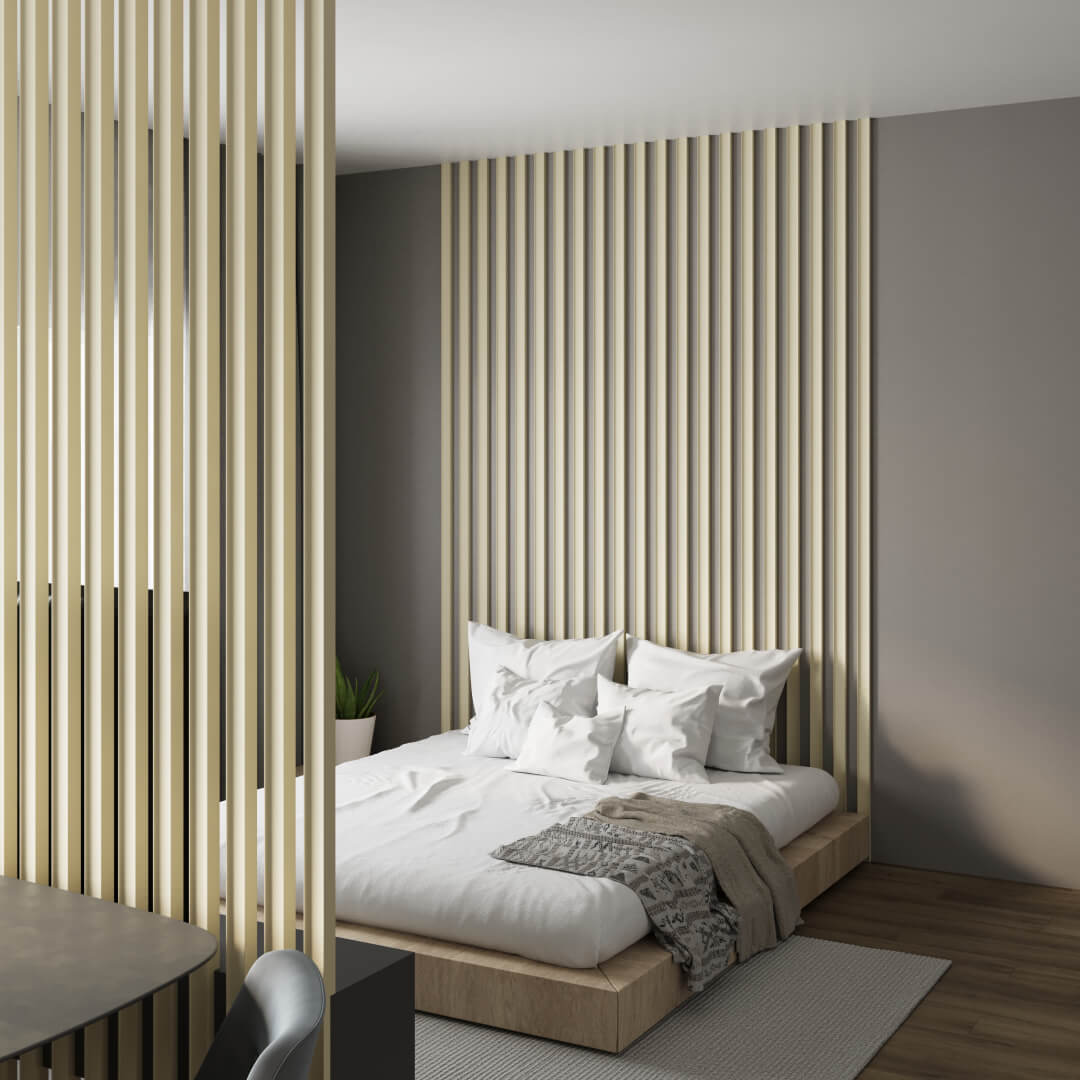 Интерьерная Рейка МДФ STELLA Планкен Рекесс De Luxe Palomino 19*50*2700 (уп.4 шт.) STSR-830 - Вид №6