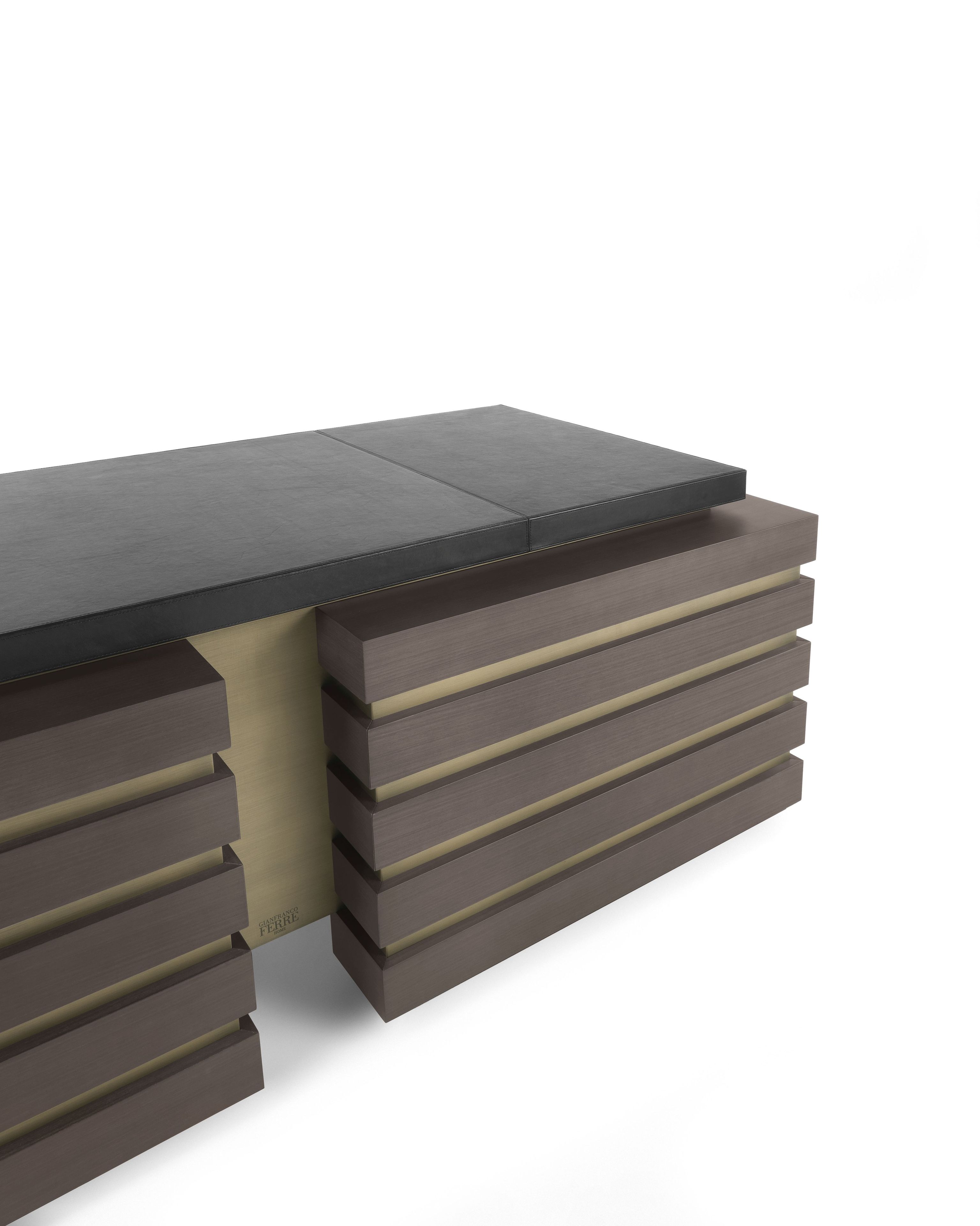 Деревянный прямоугольный стол с ящиками Gianfranco Ferré Home Шон ARCH-00143008 - Вид №4