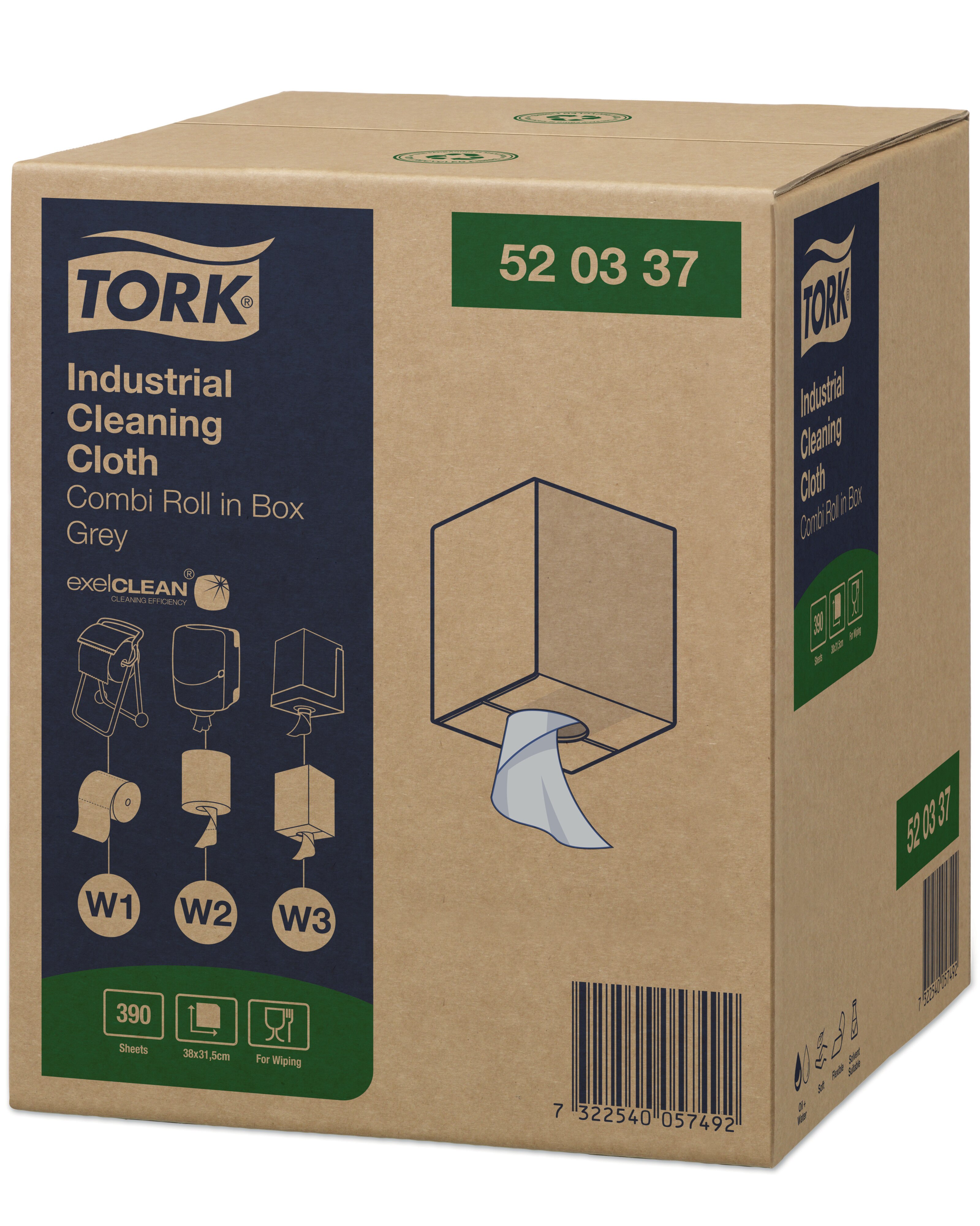52033750 Салфетка нетканая для очистки от промышленных загрязнений Tork  - Вид №2