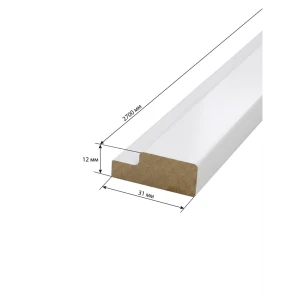 Профиль старт/финиш Рейки МДФ белый 12x26x2700 мм
