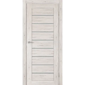 Дверь межкомнатная остеклённая Тиволи 60x200 см ламинация ПВХ цвет рустик серый (с замком и петлями)