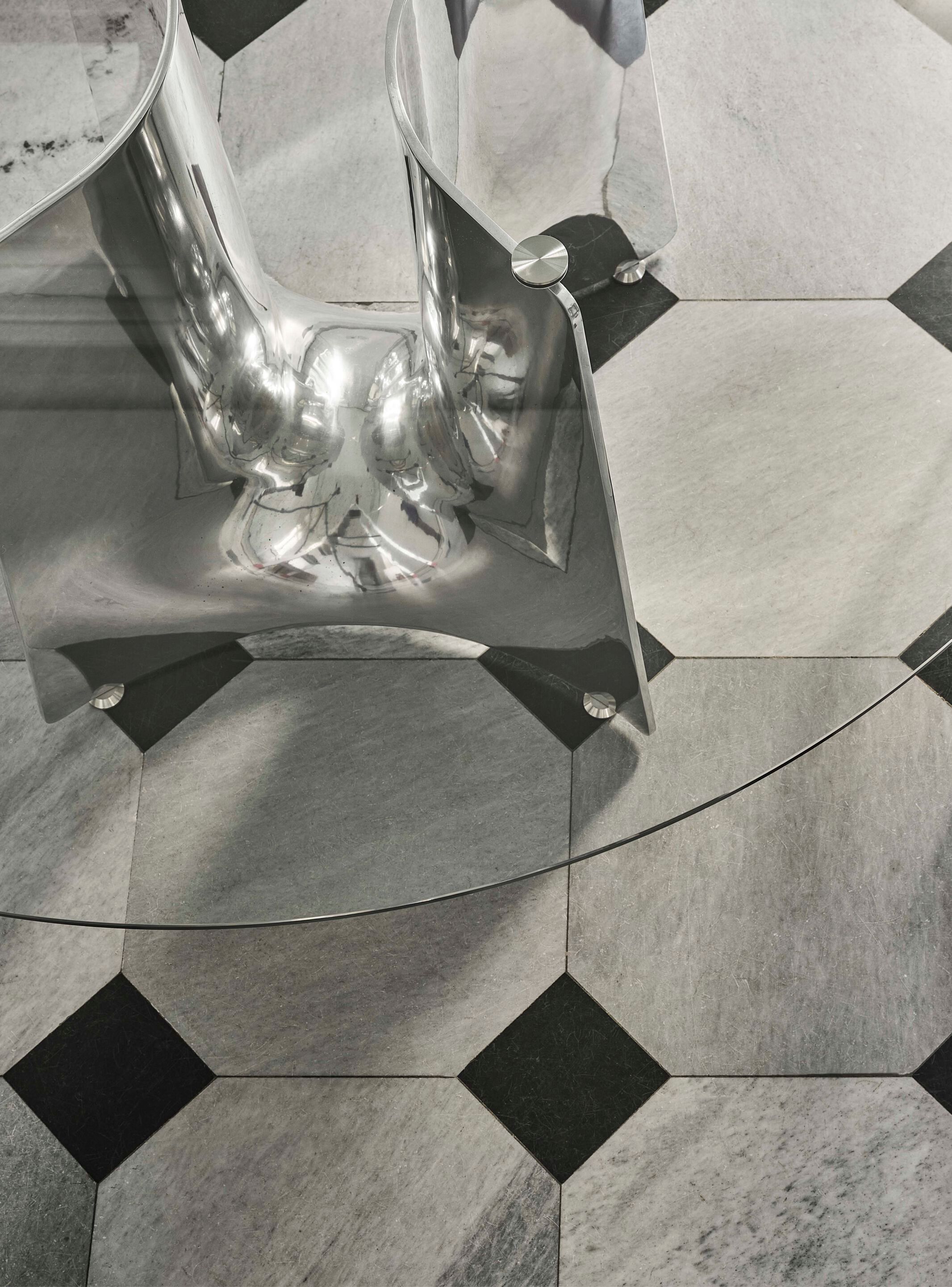 Круглый стол из алюминия и стекла BALERI ITALIA Bentz ARCH-00030100 - Вид №11