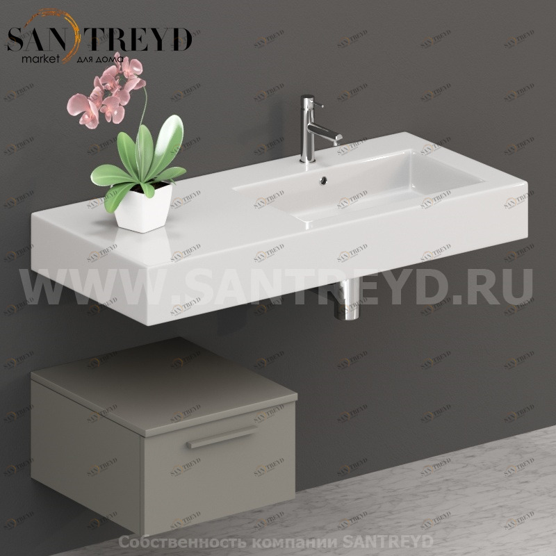 T04552CC2 Столешницы для использования в сочетании с тумбами и открытыми тумбами 45 см серая Globo ARREDO WOOD Италия Ceramica Globo