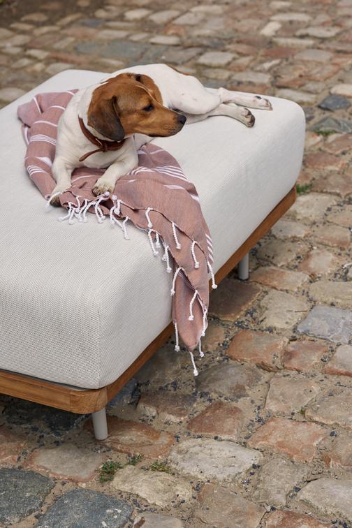 Большая подставка для ног / подставка для отдыха кремень teak Manutti Flex MNST507 - Вид №3