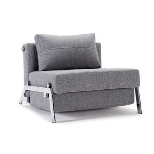 Кресло Cubed 90 с подушкой и хромированными ножками, гранит