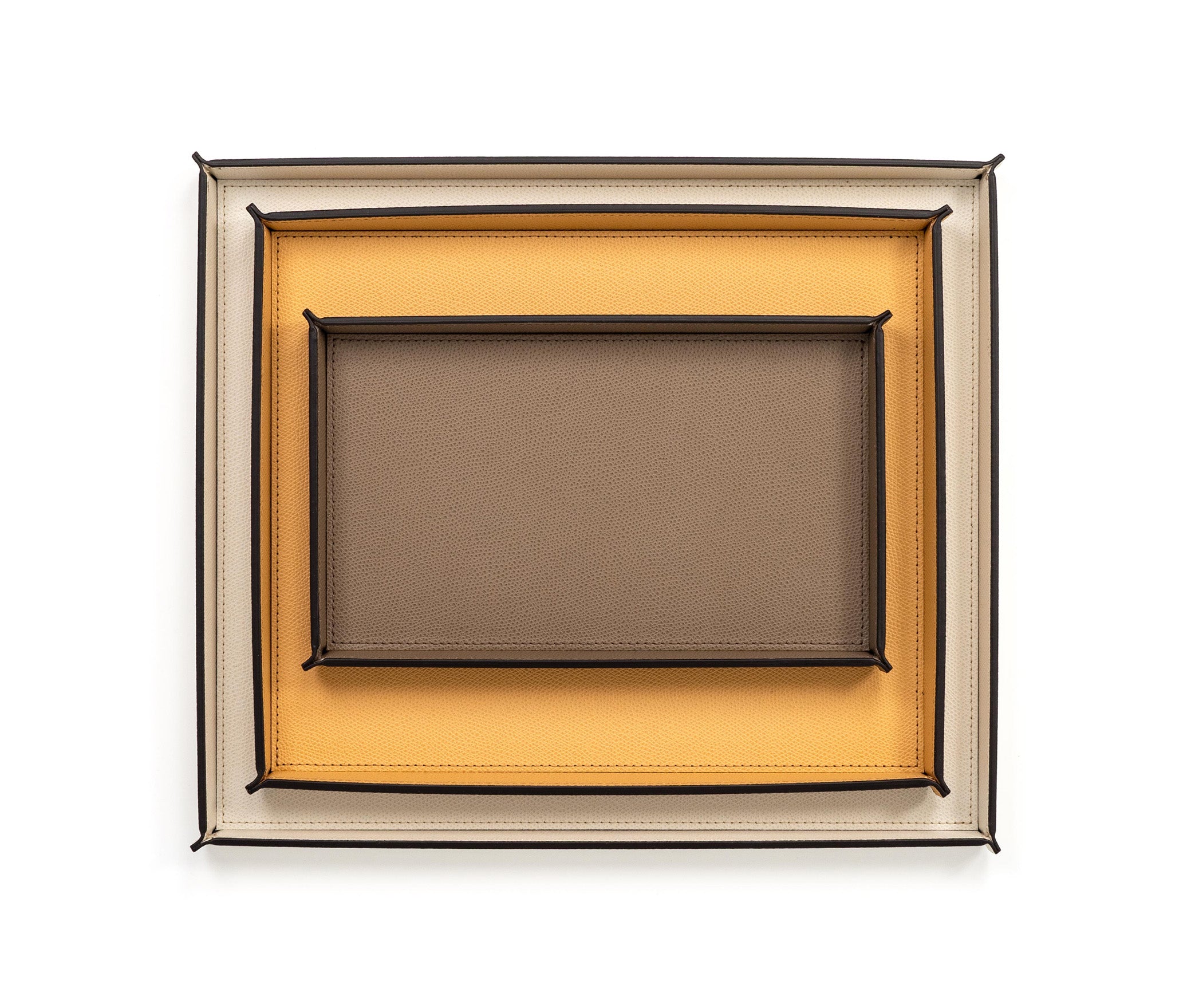 Прямоугольный поднос Leslie - 25X30XH2,5 см / зернистая кожа_черный Pinetti 00.1876.029.001 - Вид №5