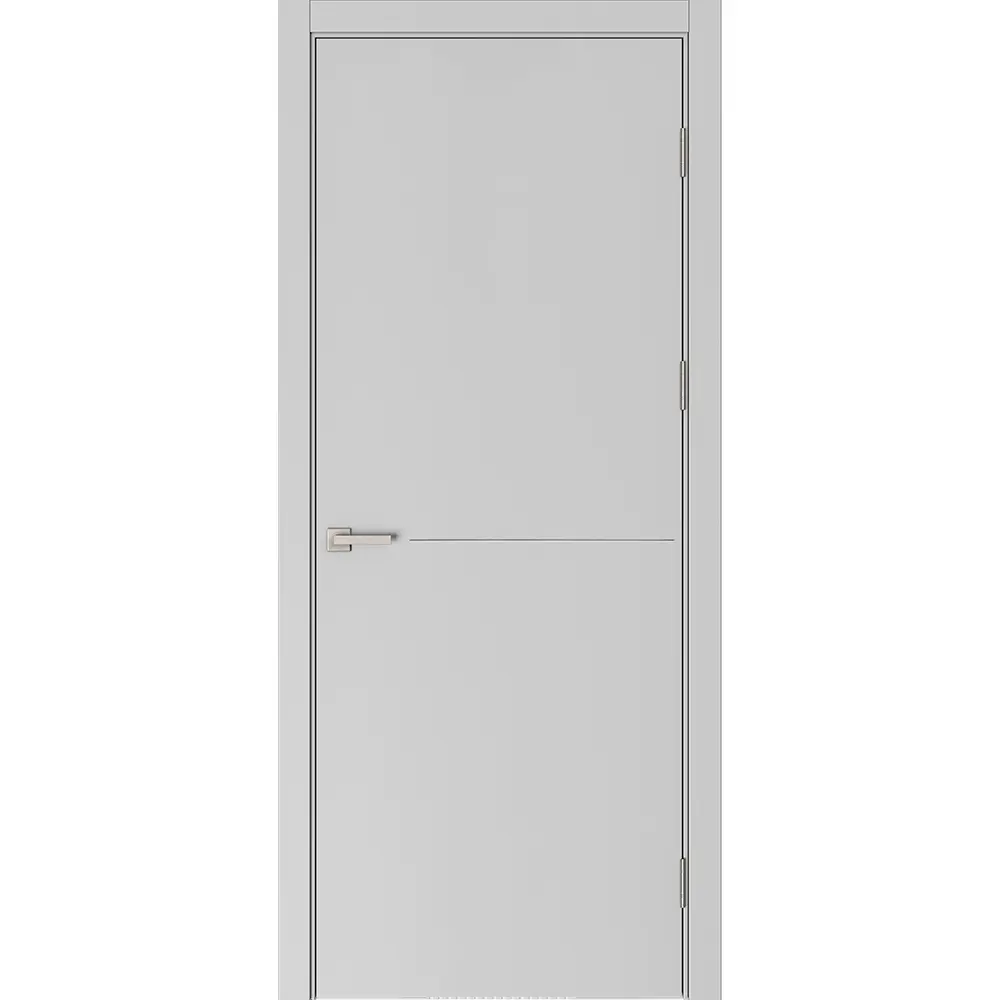 Дверь межкомнатная глухая Николь 90x210 см эмаль цвет серый с замком и без петель 89464740 STLM-2106890 BELWOODDOORS 