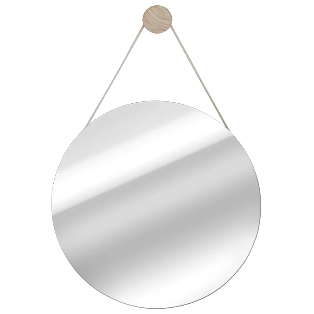 Зеркало INSPIRE Nordik Barbier Naturoak круглое 55 см без рамы 86484810 STLM-1444441
