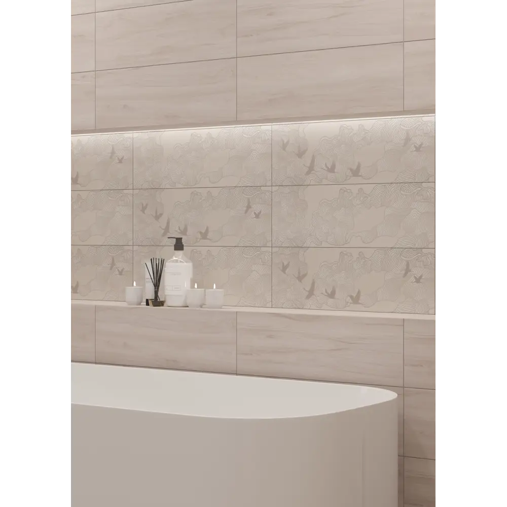 Декор настенный LB Ceramics Юген 20x60 см матовый цвет бежевый с рисунком STLM-2168422 - Вид №4