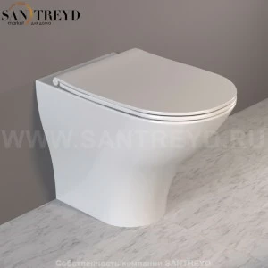 371801 Приставной унитаз напольный Белый Kerasan Aquatech Италия