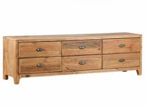 Arrediorg.it® Тумба под телевизор из массива дерева с ящиками Woodside Ah528 tv cabinet