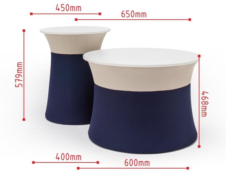 MDD Низкий круглый тканевый журнальный столик для гостиной Mesh sun-id-1406556 - Вид №9