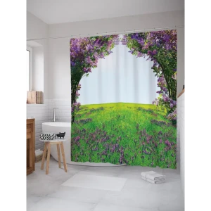 93783405 Штора для ванной JoyArty Чудесный проход из ткани, 180x200 см с крючками STLM-1421432