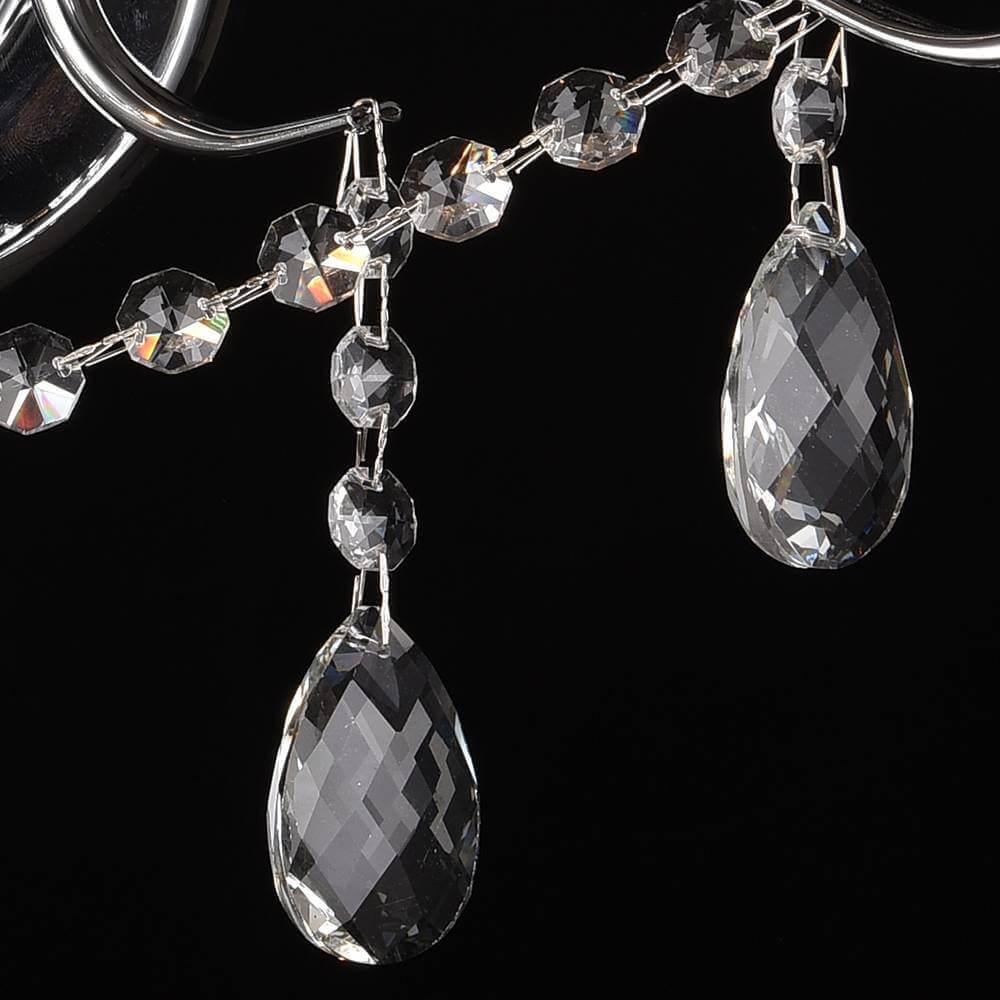 Бра настенное серебристое хром Lumien Hall "Юнона" 0016/2W-CR LUMIEN HALL СВЕЧА 00-3931620 Хром  - Вид №2