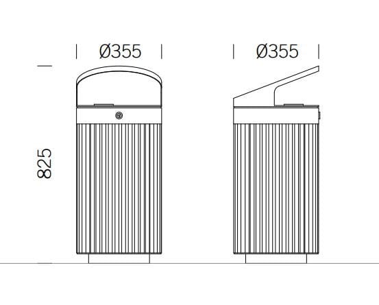 Держатель для мусора из нержавеющей стали с крышкой BENKERT BANKE мусорное ведро ARCH-00090636 - Вид №2