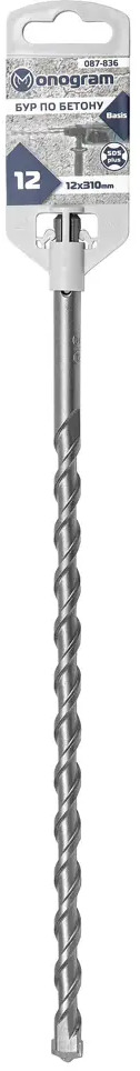 92726497 Бур по бетону MONOGRAM Basis SDS-plus 12x250/310 мм STLM-0543264