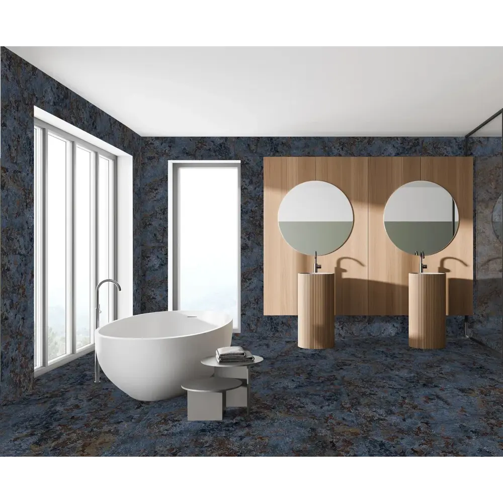 Глазурованный керамогранит Azul Metal 60x120 см 1.44 м² матовый цвет синий Santreyd STLM-2206945 - Вид №2