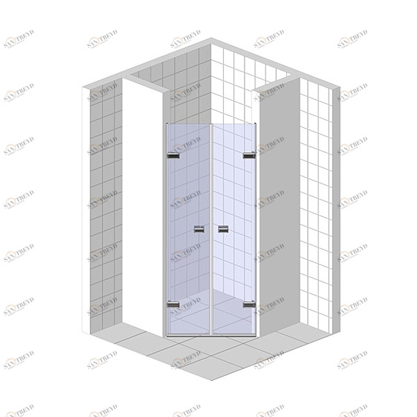 Душевые двери в нишу 60x200 GK-862G135 стекло прозрачное 6 мм GUTEWETTER TREND DOOR 60X200GK862G135