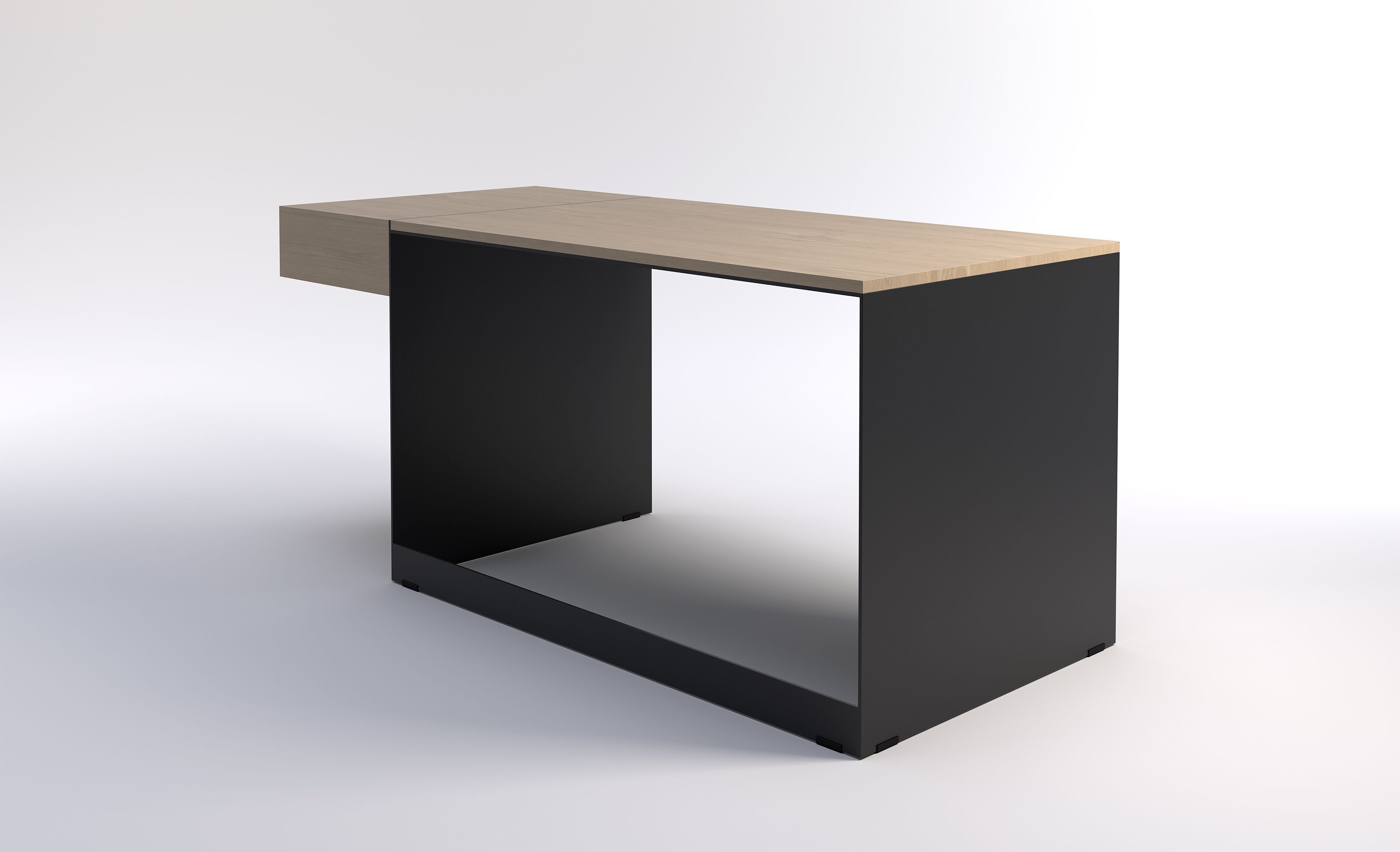 Прямоугольный стол с деревянной столешницей и ящиками Phase Design отдел ARCH-00059833 - Вид №3
