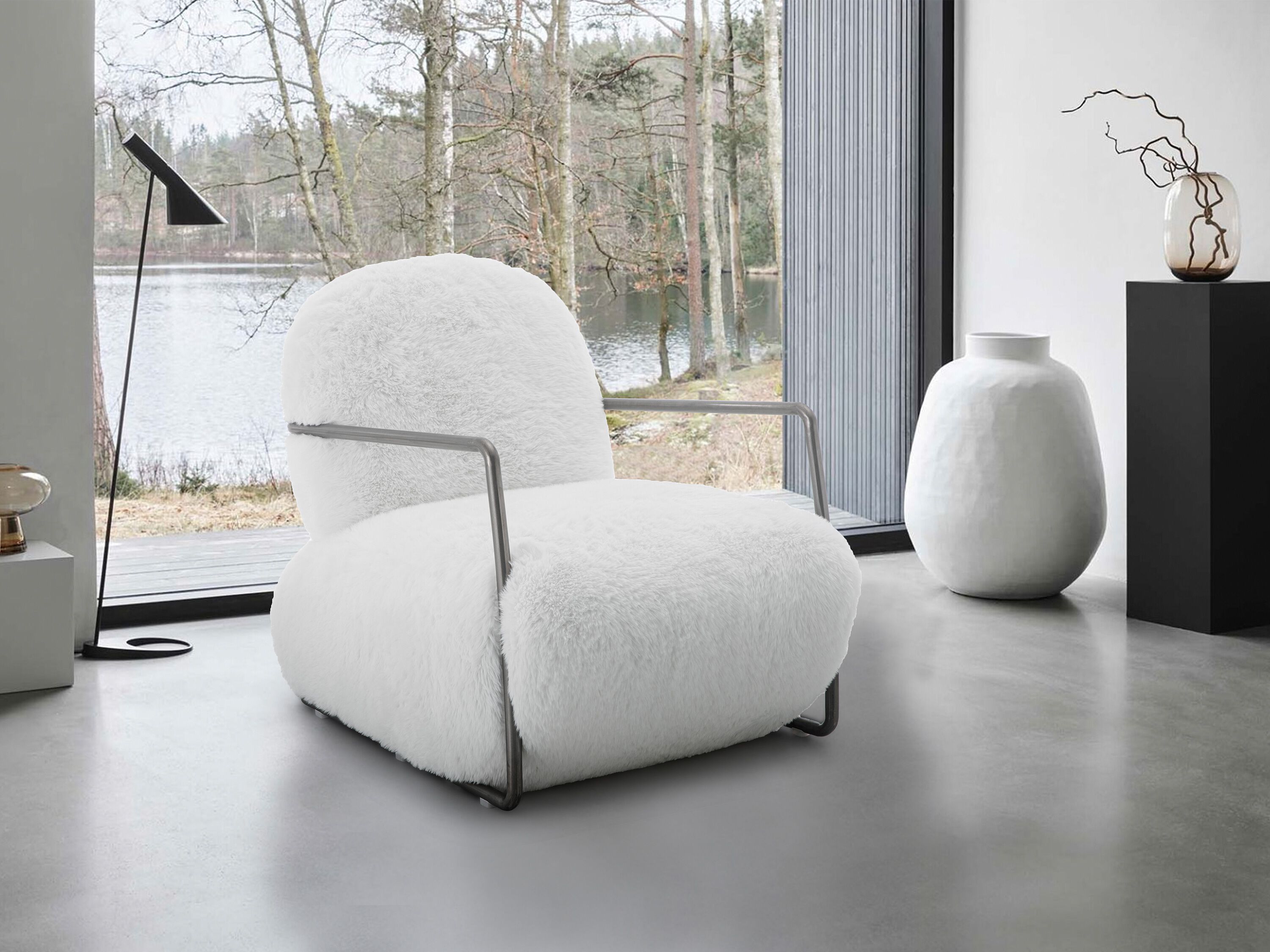 Кресло из искусственного меха с подлокотниками CAMPO DE' FIORI TANGO ARCH-00095981 - Вид №12