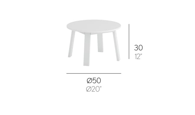 Круглый журнальный столик из алюминия с термокрытием GANDIABLASCO Timeless ARCH-00142941 - Вид №5