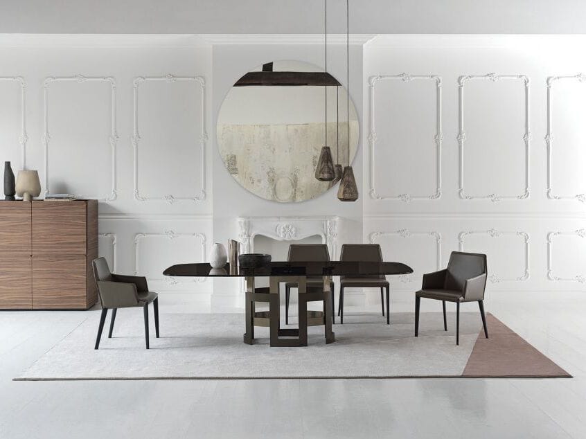 Прямоугольный обеденный стол из стали и дерева Bontempi Casa IMPERIAL ARCH-00071638 - Вид №2