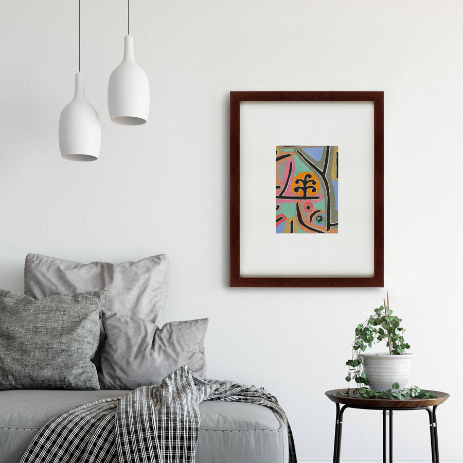 Картина в раме 47х60 см Park bei lu. Fragment №2, 1938 КАРТИНЫ В КВАРТИРУ  135578 Голубой;зеленый;разноцветный  - Вид №1