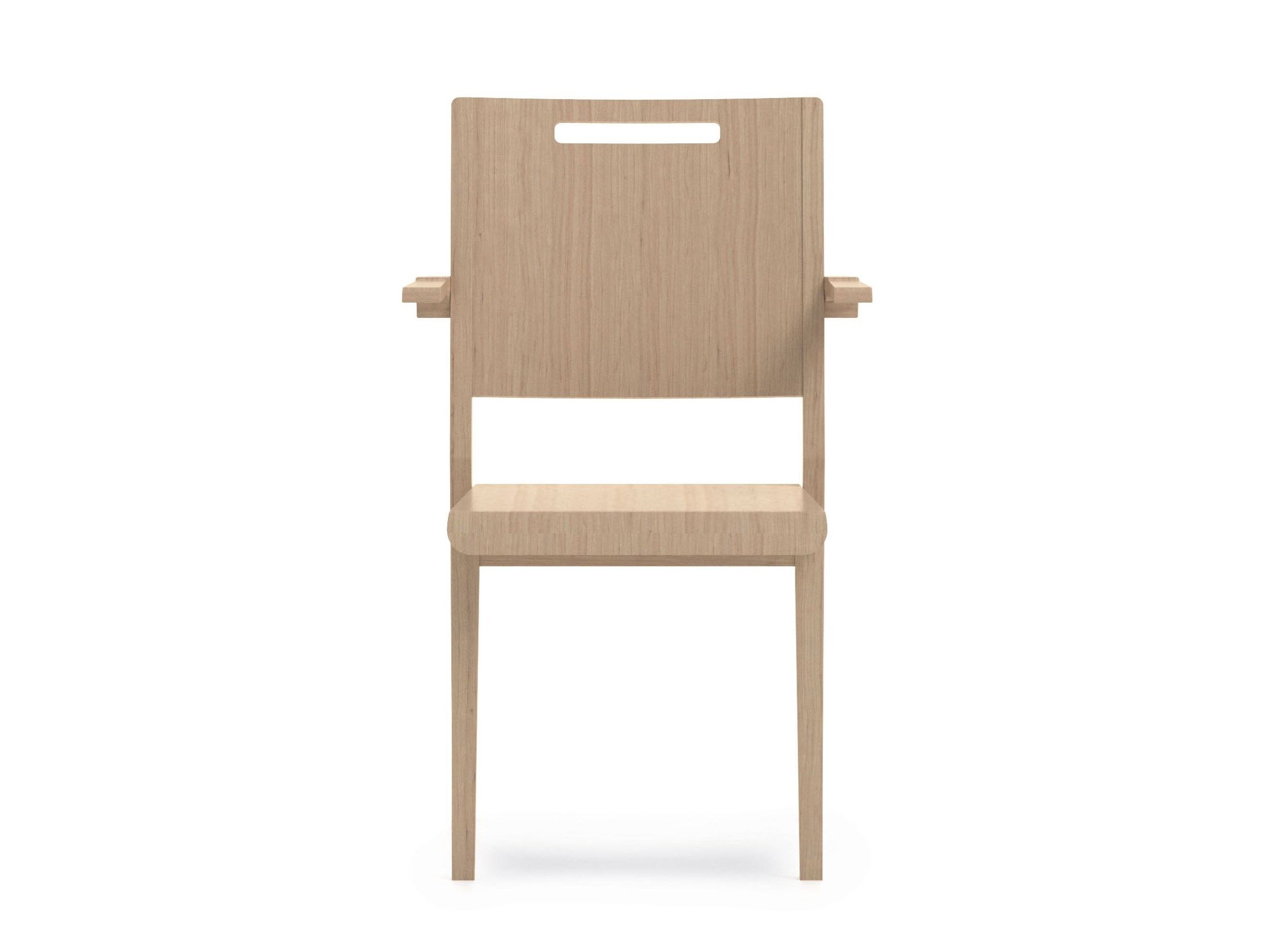 Штабелируемый стул из бука с подлокотниками PIAVAL ARCH-00114380 - Вид №1