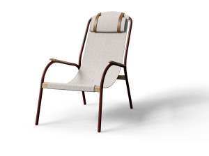 Садовое кресло из оцинкованной стали с подлокотниками