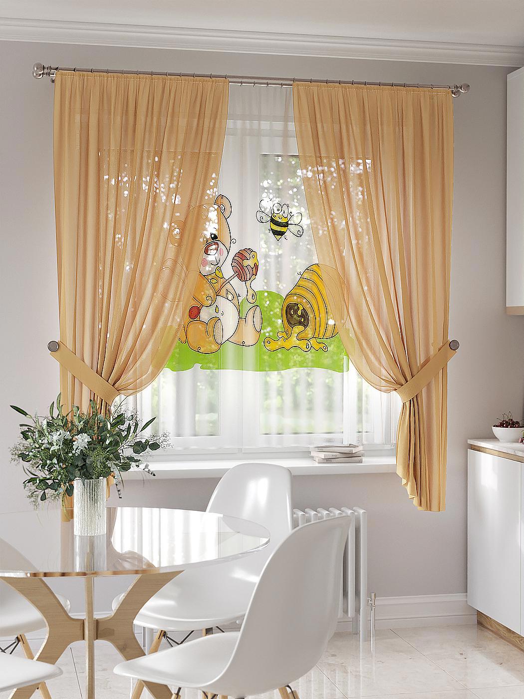 90194042 Тюль TD-550116 на шторной ленте, 180x300 см, цвет разноцветный STLM-0128058 ТОМДОМ