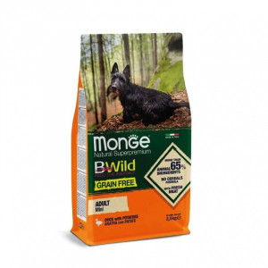 ПР0031321 Корм для собак Dog Grain Free Mini беззерновой для мелких пород утка с картофелем сух. 2,5кг Monge