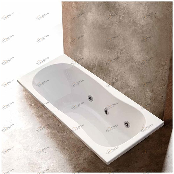 Ванна Gruppo treesse Alexia V1477 белая с гидромассажем прямоугольная STDV1477