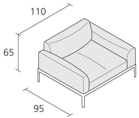 Alias Кресло из ткани с подлокотниками Aluzen sun-id-1490745 - Вид №1