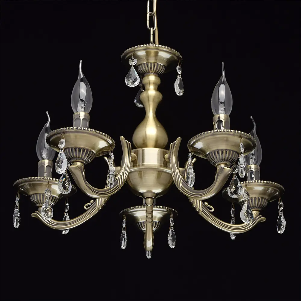 Люстра Аврора 5xE14x60 Вт, металл, цвет бронза MW-Light STLM-2125019 - Вид №2