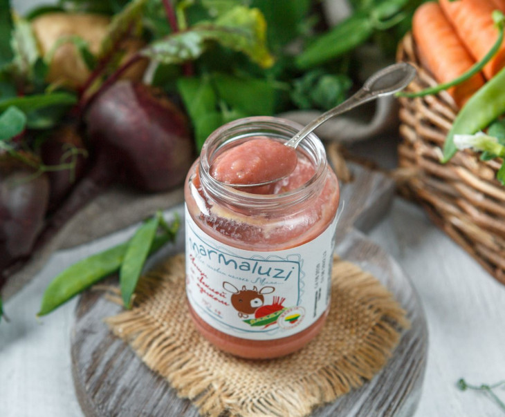 5216 Пюре овощное с говяжьим языком с 9-ти месяцев Вкусляндия  - Вид №1