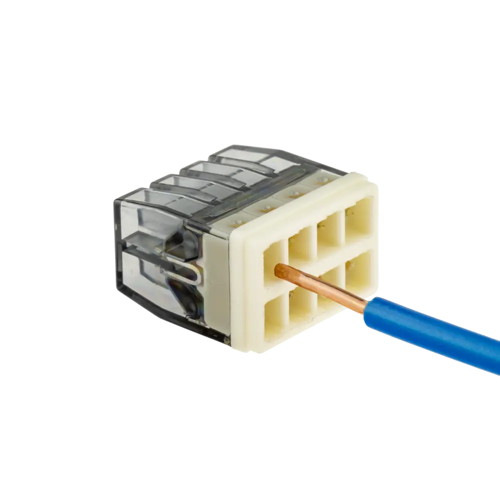 84509784 Клеммы монтажные самозажимные с пастой Duwi СМК 772-208 8-проводные 2,5мм² прозрачные 5шт 26733 1 STLM-1117236  - Вид №6