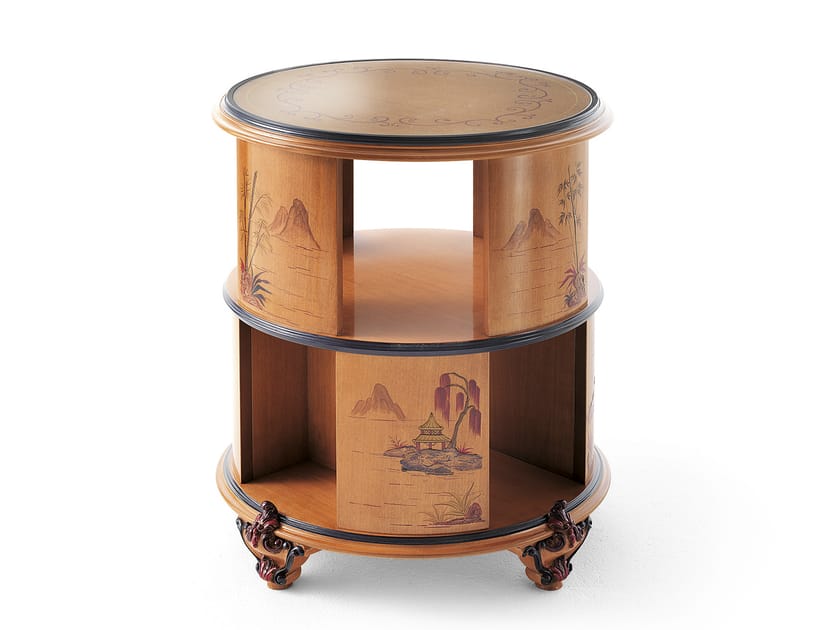 Круглый деревянный журнальный столик OAK Галерея ARCH-00123900