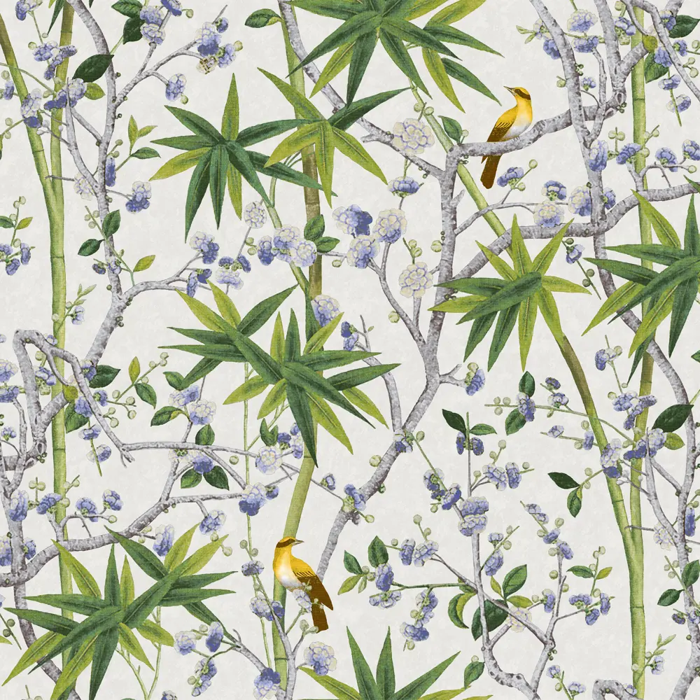 Обои флизелиновые Birds желтые птицы 1.06x10 м 32100 SOLO STLM-2177187 - Вид №1