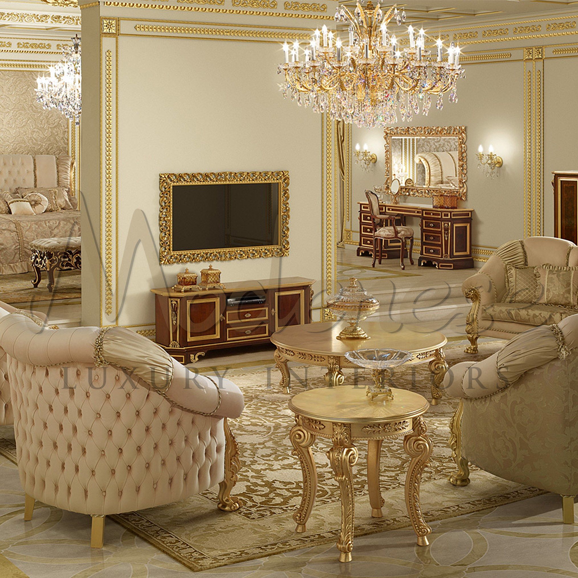 Тканевое кресло с подлокотниками Modenese Luxury Interiors Royal ARCH-00146195 - Вид №1