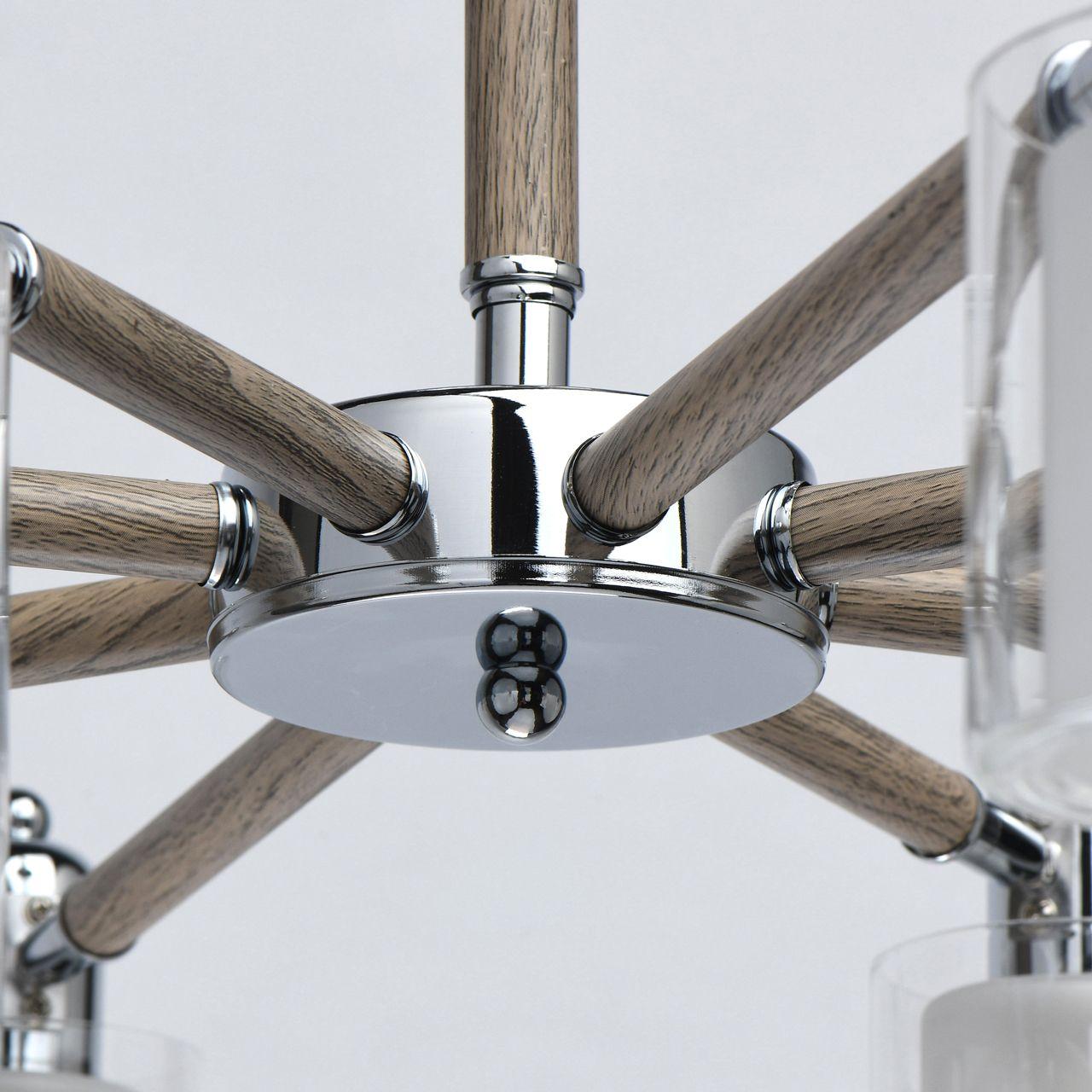 Люстра белая потолочная De Markt Форест 693012608 DE MARKT ДИЗАЙНЕРСКИЕ, ФОРЕСТ 00-3833619 Белый;хром  - Вид №2