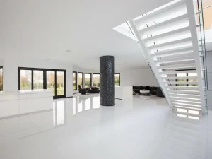 Siller Treppen Самонесущая прямая открытая лестница из дерева и стекла Future