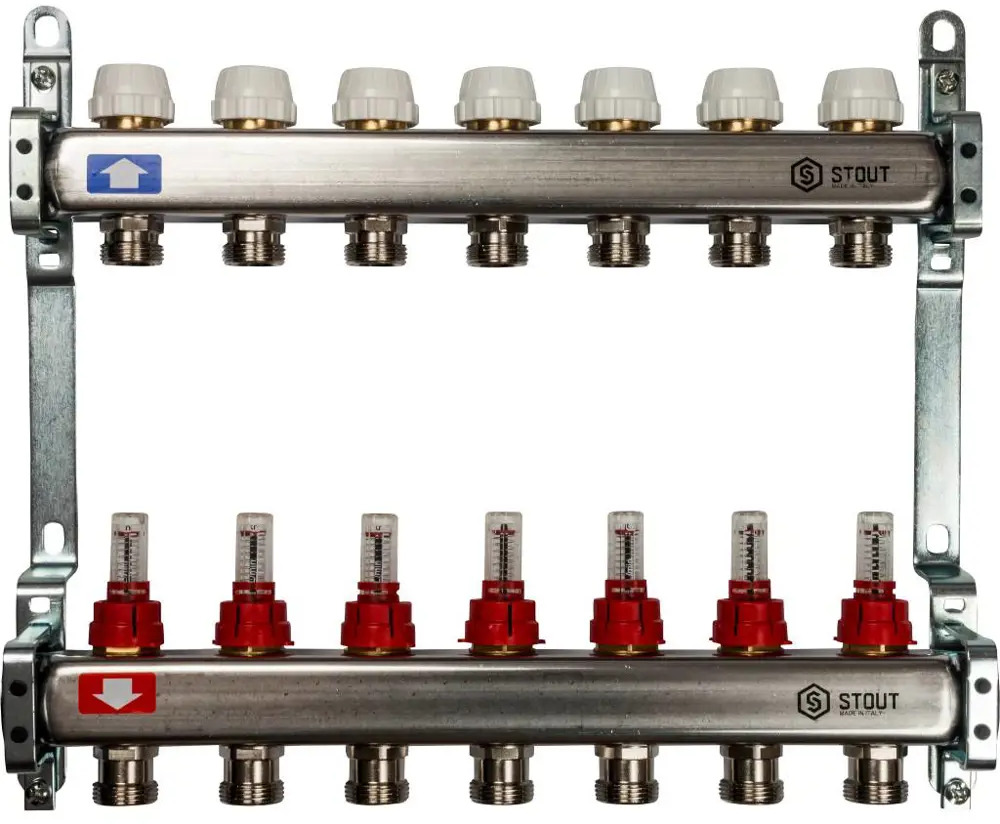 93716828 Коллектор с расходомерами Stout SMS 0917 000007 на 7 выходов STLM-0808404
