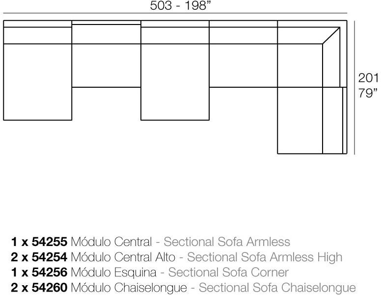 VONDOM Садовый диван из модульной ткани Pixel sun-id-1490435 - Вид №15