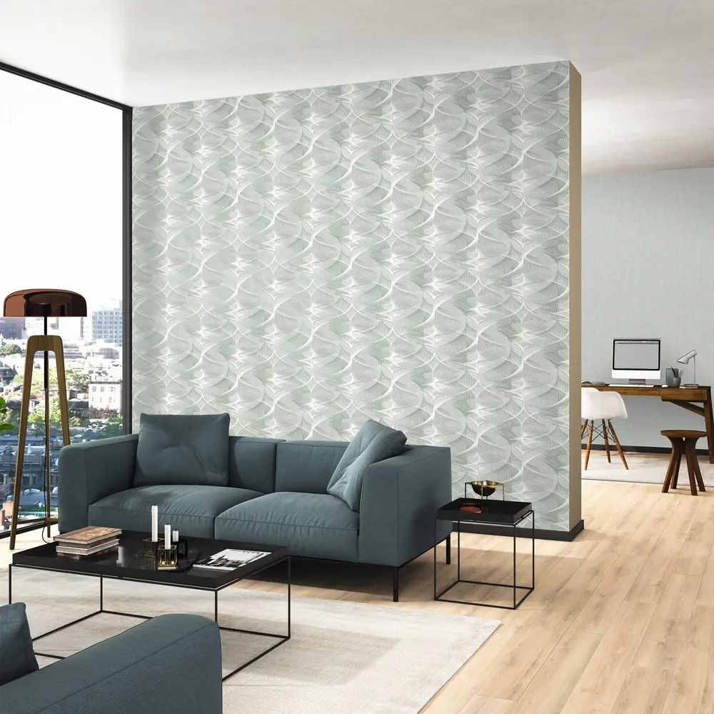 Обои флизелиновые Wall Up Tesla оливковые фон 1.06 м 646672 STLM-2170104 - Вид №4