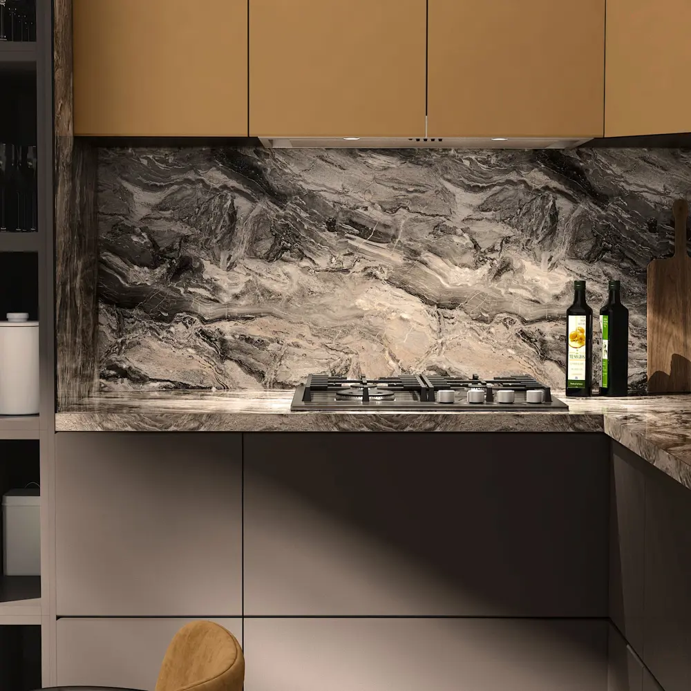 Стеновая панель для кухни KONSENSA Рашчер 300x60x0.7 см МДФ цвет серый 89454126 STLM-2067321  - Вид №4